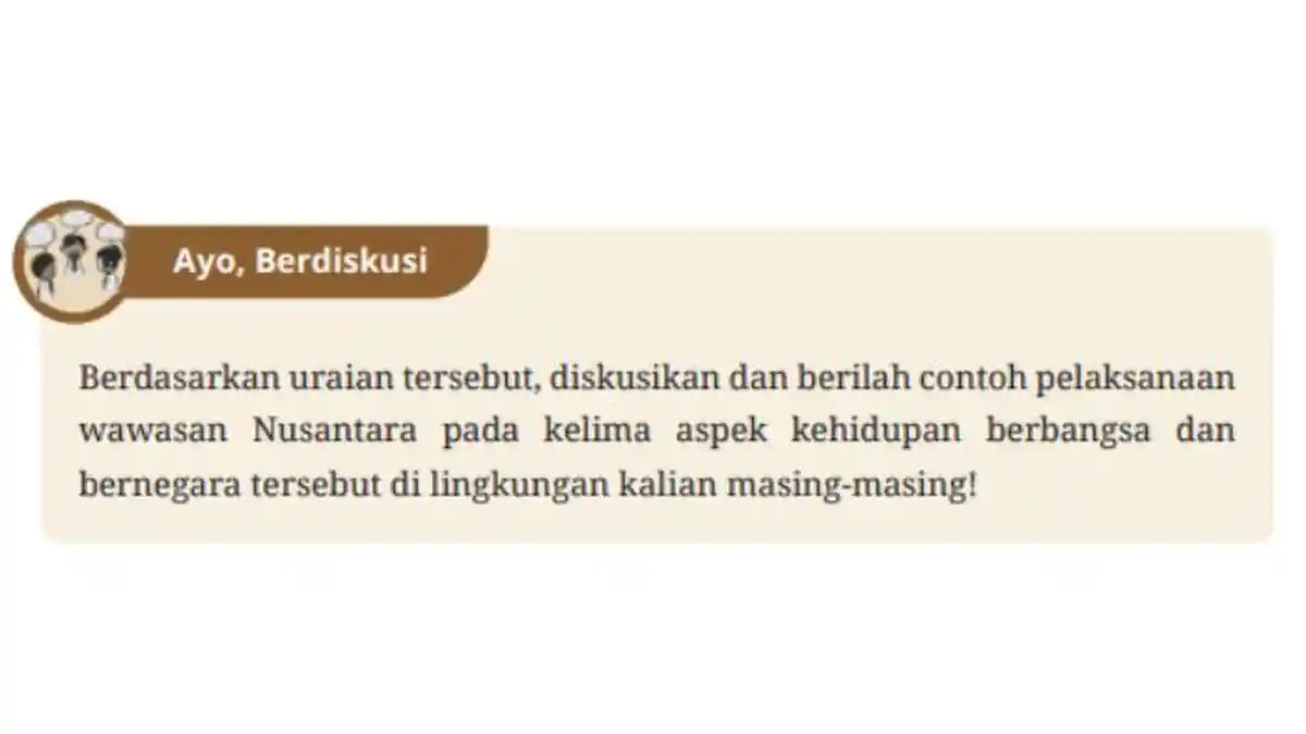 Kunci Jawaban Pendidikan Pancasila Kelas 8 Halaman 150: Contoh Pelaksanaan Wawasan Nusantara