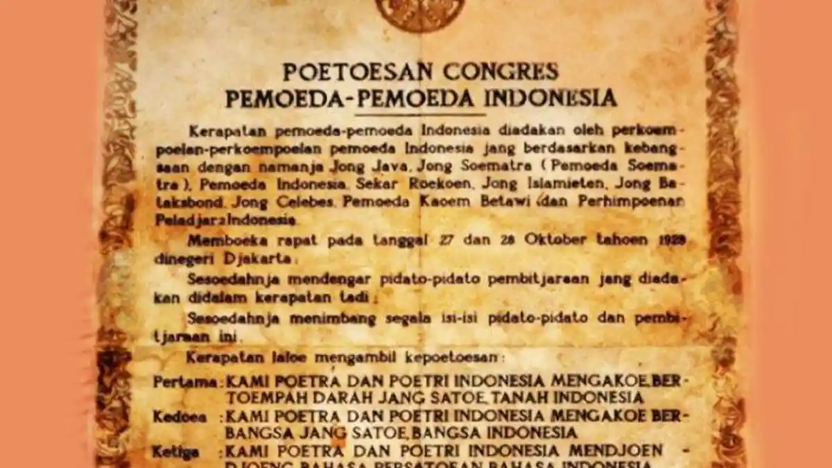 Pernah Tahu Isi Teks Sumpah Pemuda yang Asli? Sejarah Sumpah Pemuda dan Makna Logo ke 92