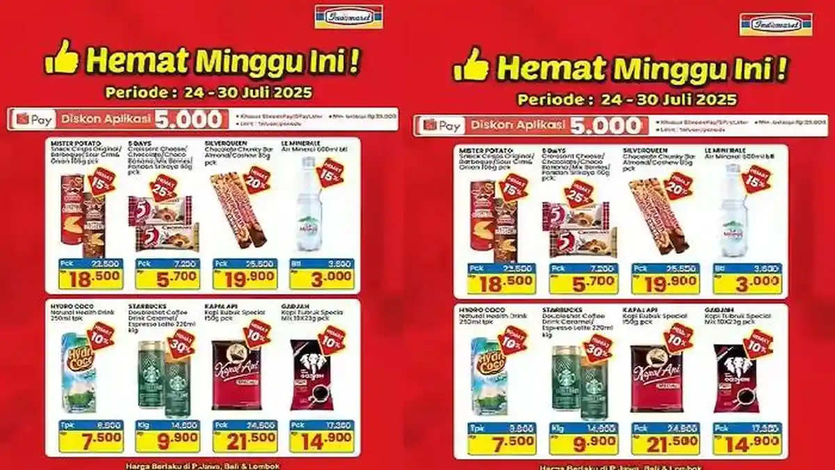 Promo Indomaret Hemat Minggu Ini,Teh Pucuk Rp 3.200, Migor Bimoli Rp 29.500