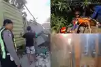 Truk Bermuatan Beton Jatuh dari Jembatan Layang Makassar, 2 Rumah Rusak Kernet Luka-luka