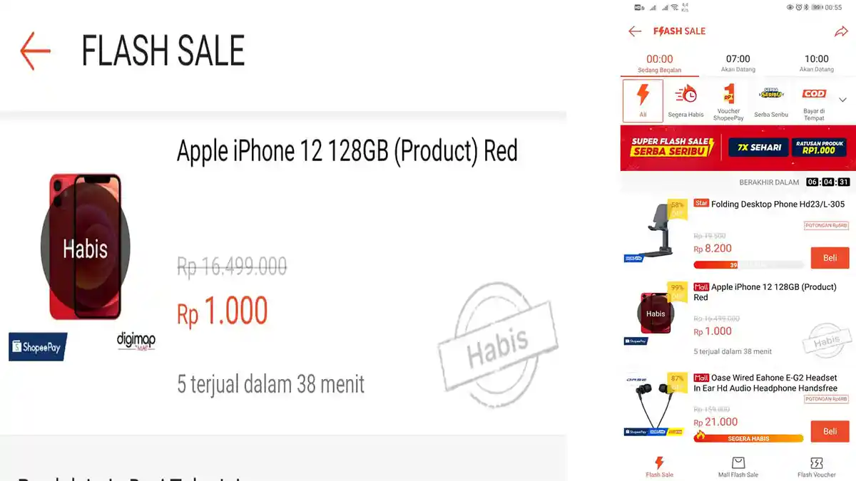 Persyaratan Flash Sale Shopee Dalam 3 Periode Berbeda, Ada iPhone 12 Harga Seribu