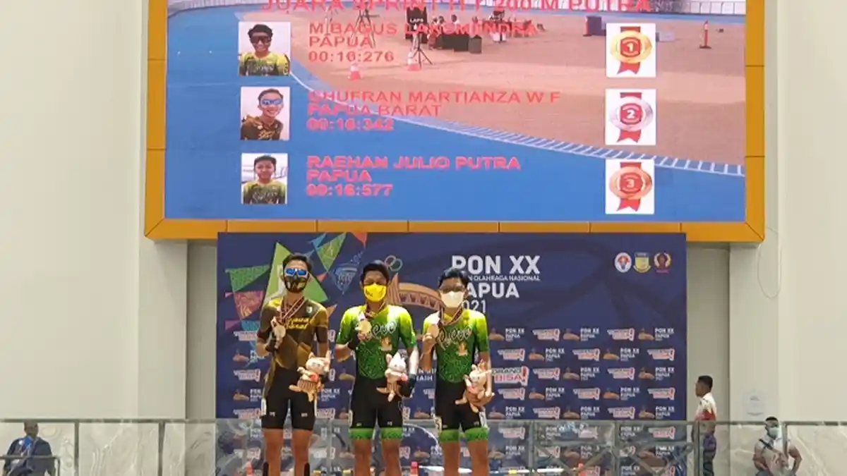 Papua Berhasil Sapu Bersih Nomor 200 Meter Sepatu Roda, Raih Dua Medali Emas dan Satu Perunggu