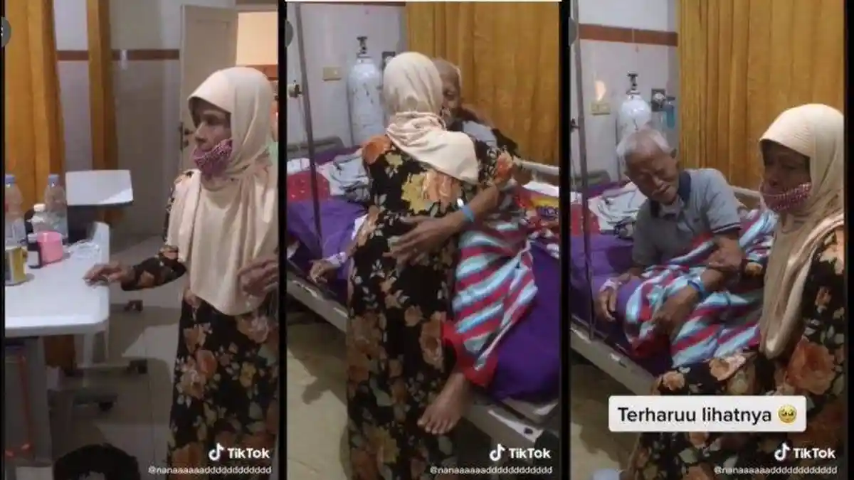 Viral Video Haru Pertemuan Nenek dan Kakek di Rumah Sakit, Bertemu Langsung Berpelukan dan Menangis
