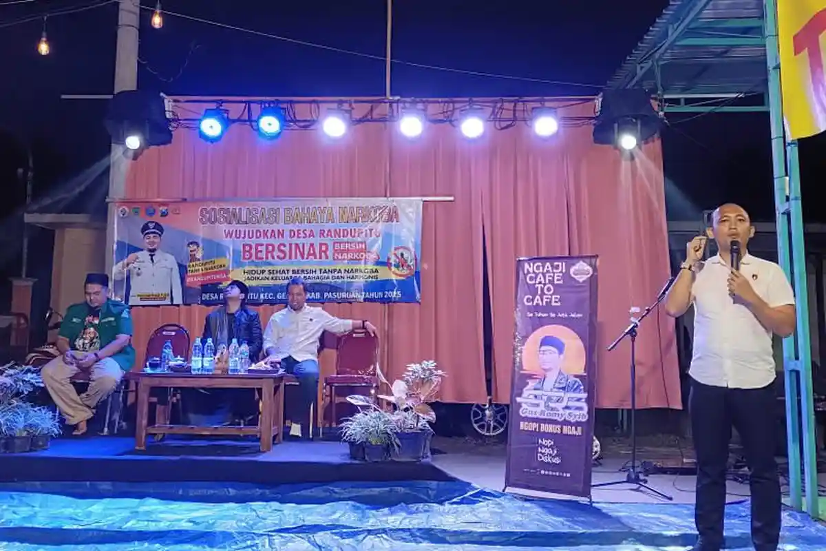 Ansor Bangil Gandeng BNN dan Polisi Sosialisasikan Bahaya Narkoba Lewat Ngaji di Kafe