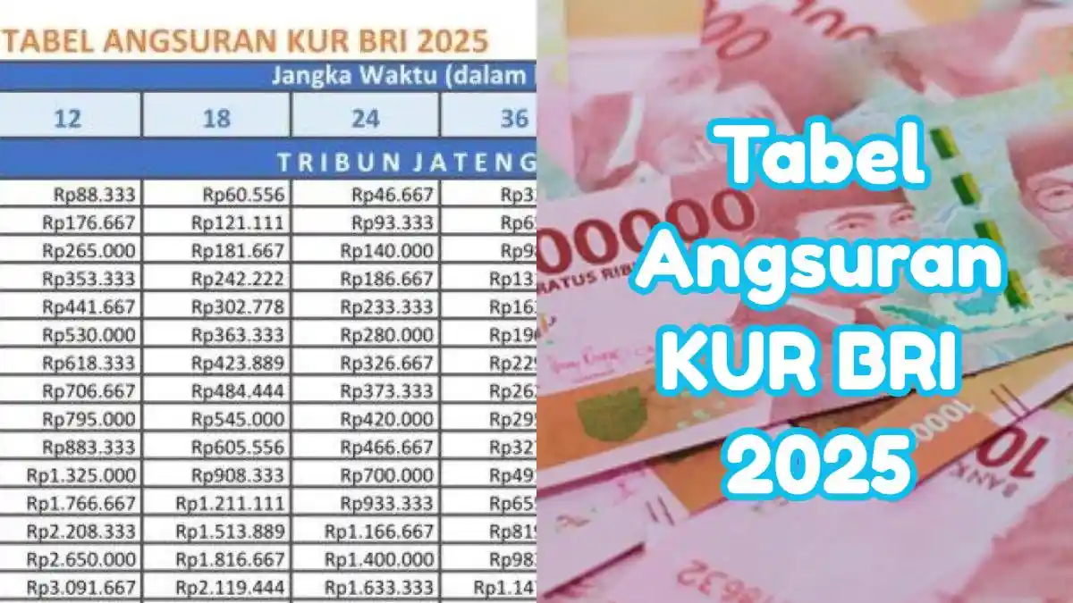 Tabel Angsuran KUR BRI 2025, Cek Cicilan Pinjam Rp1-150 Juta, Ini Cara Ajukan Langsung & Online