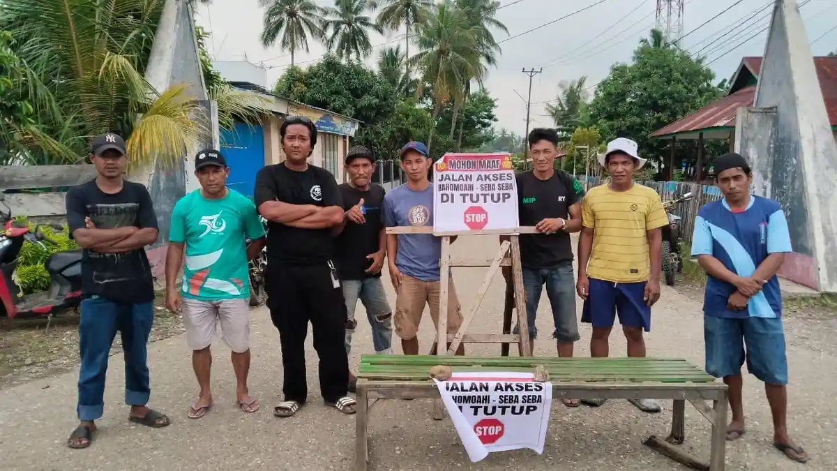 Kades Bahomoahi Ungkap Kronologi Pemalangan Jalan, Minta Pemda Segera Bertindak