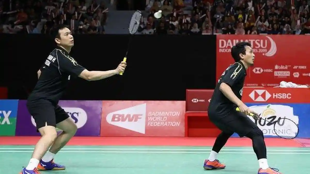 Update Final Kejuaraan Dunia BWF 2022,  Ahsan/Hendra Tertinggal di Set Pertama atas Chia/Soh.