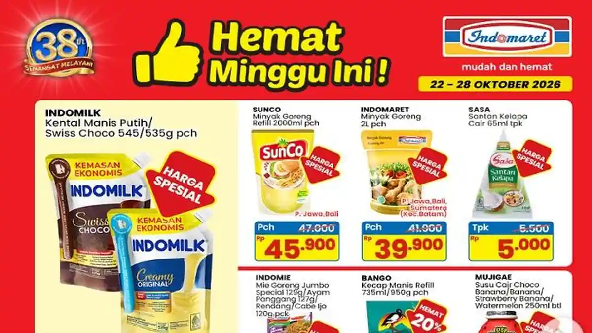 Promo 4 Hari Indomaret 24-25 Oktober, Minyak Goreng Murah Tropical ...