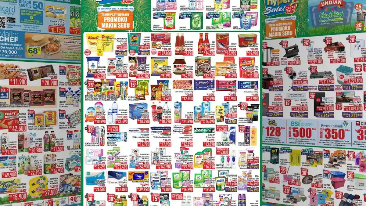 KATALOG Promo Hypermart Hari Ini 1 Januari 2024 Super IRIT: Bango Rp18.890 Tropical Bimoli Rp31ribu