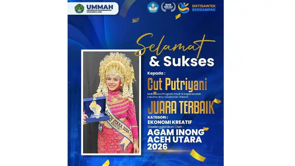 Mahasiswi UMMAH Masuk 10 Besar Finalis Agam Inong Aceh Utara