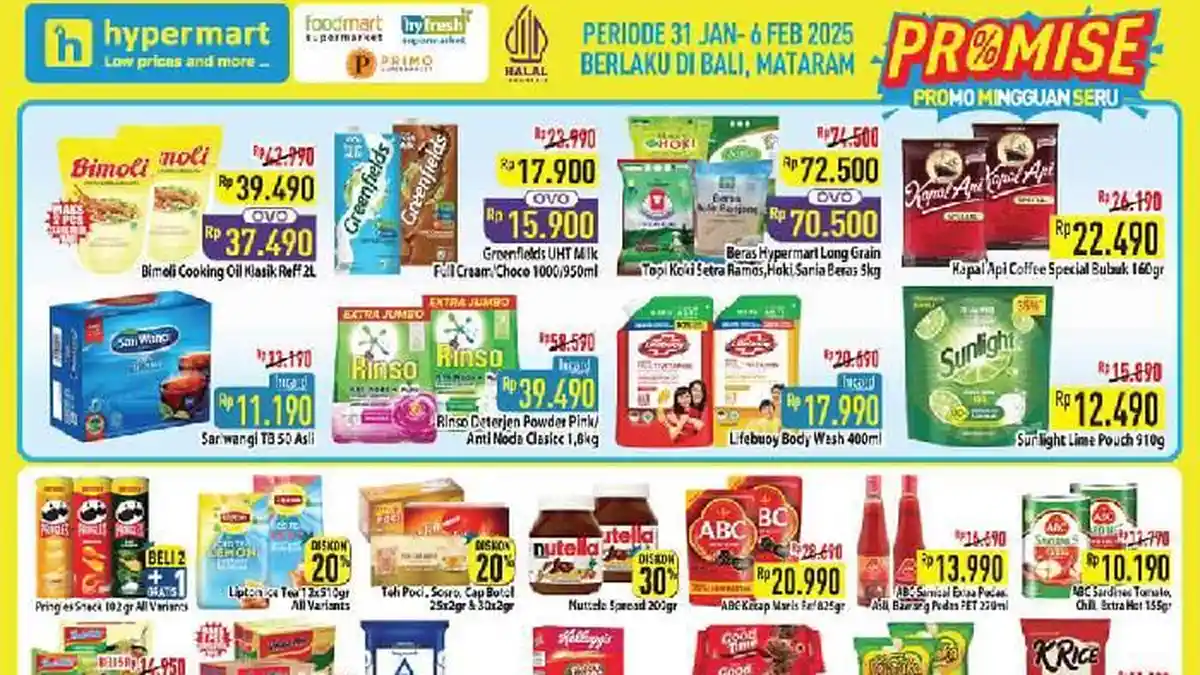 PROMO Hypermart 7 Hari, 31 Januari Hingga 6 Februari 2025, Minyak Goreng Bimoli Harga Diskon Ovo