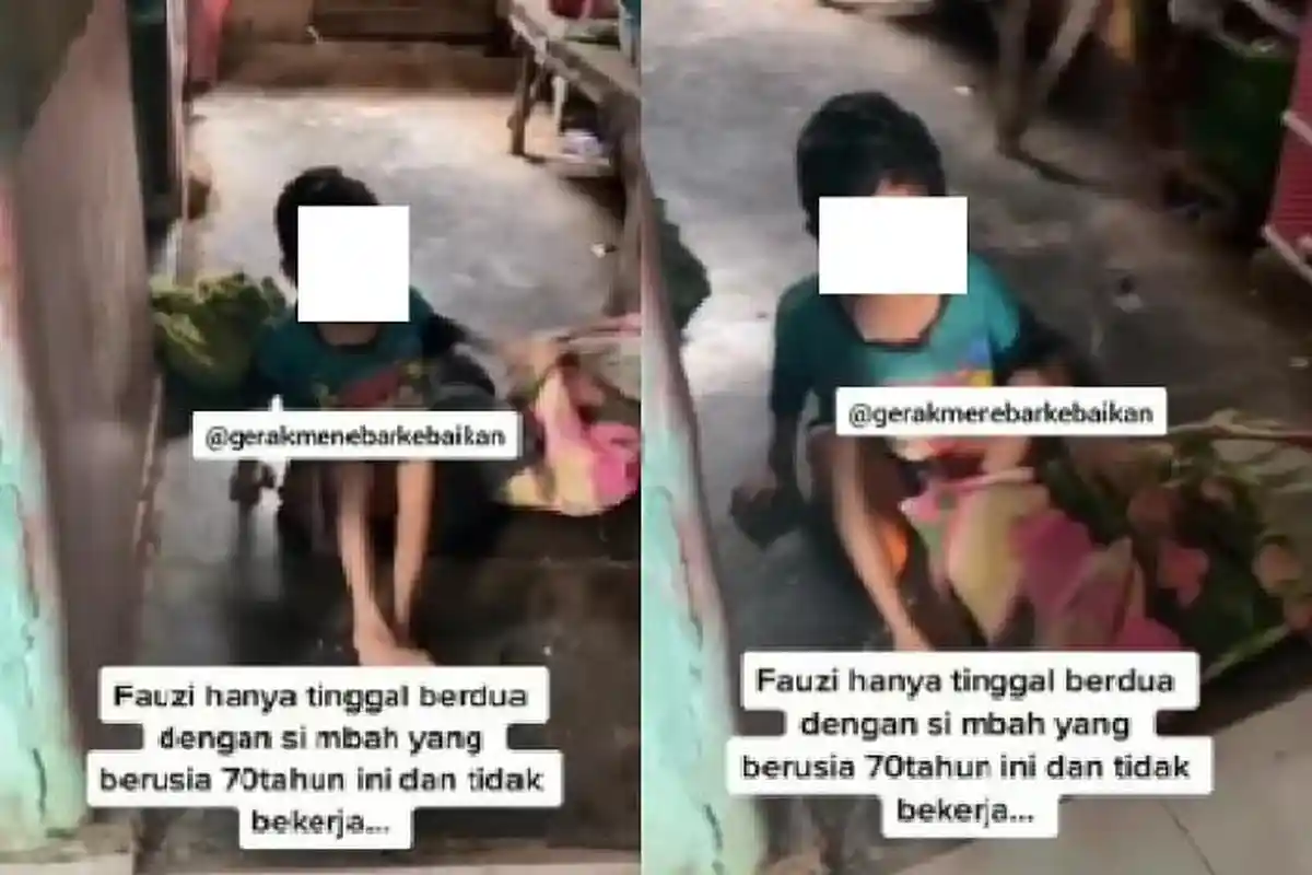 Video Viral Anak Disabilitas Diterlantarkan Dirawat Tetangga Usia 70 Tahun, Andalkan Pemberian Orang