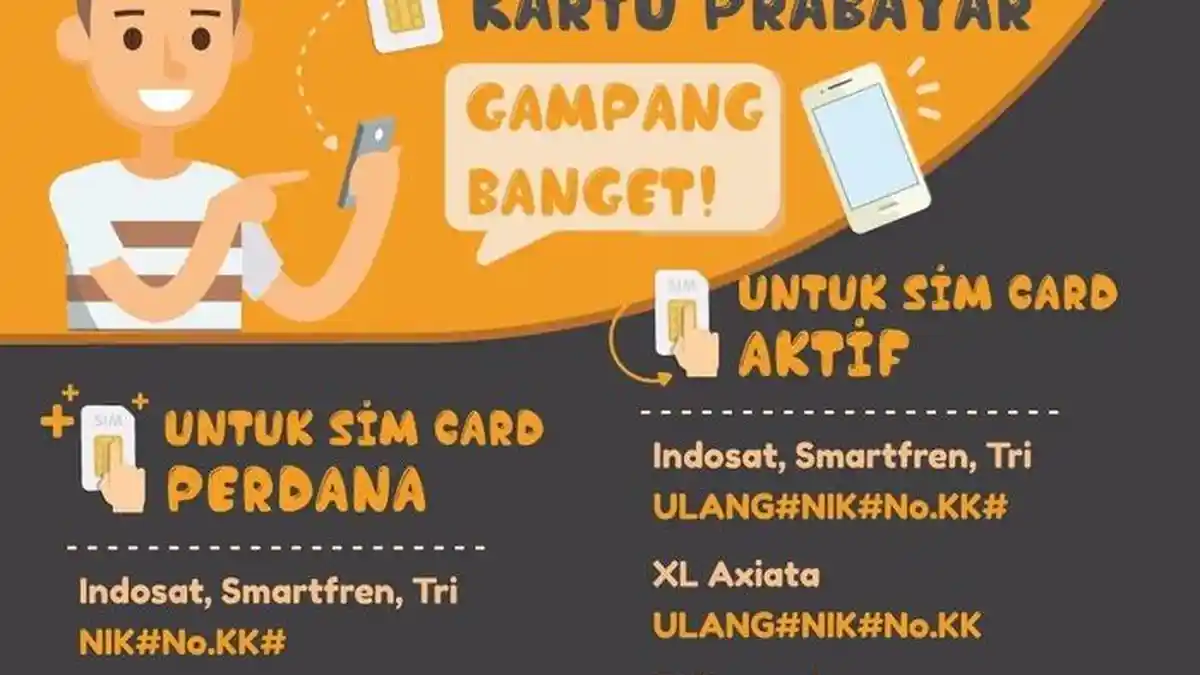 Gampang Kok, Begini Cara Registrasi Ulang Kartu Simpati, AS, XL, Indosat Ooredoo, Tri, SmartFren