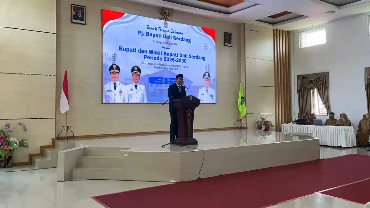 Di Acara Sertijab, Bupati Deli Serdang dr Asri Ludin Mohonkan Agar Dewan Juga Lakukan Efisiensi SPPD