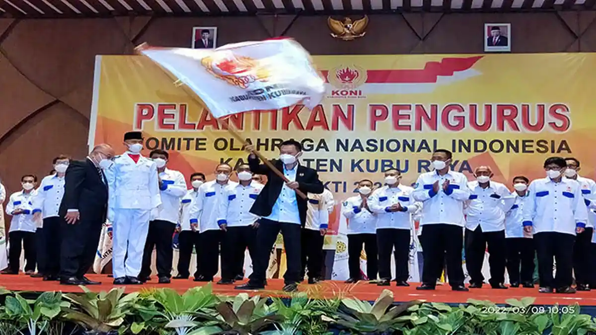 Ariono Resmi Dilantik Sebagai Ketua Koni Kabupaten Kubu Raya Periode 2022-2026