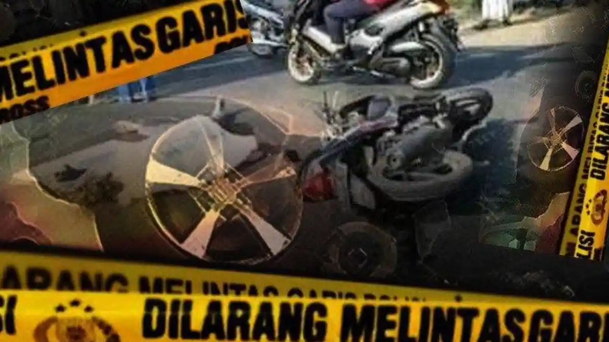 Xpander Putih Tabrak Median Jalan di Tegal saat Tengah Malam, Sopir Diduga Ngantuk