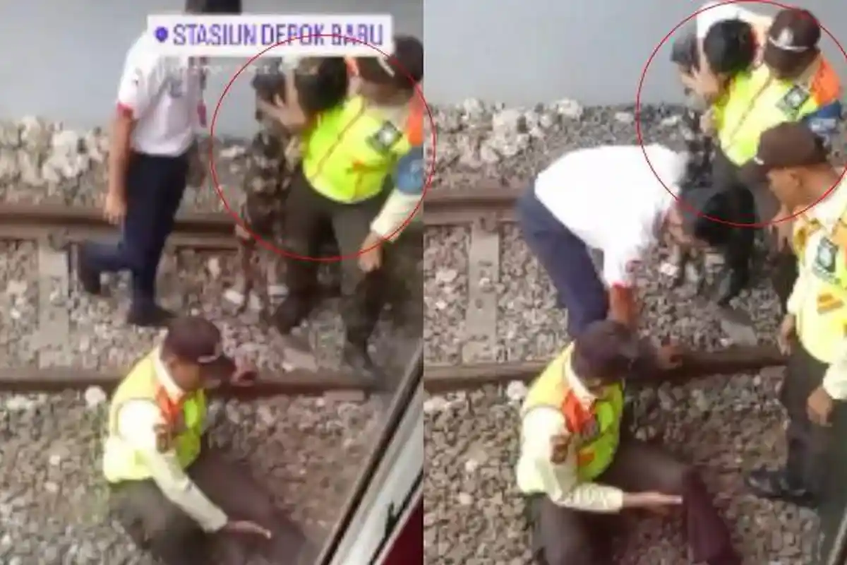 Aksi Heroik Security KRL Gagalkan Aksi Remaja Percobaan Bunuh Diri di Stasiun Depok Baru 