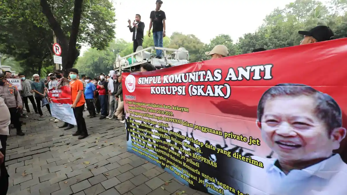 Kantor Bappenas di Demo, Massa Aksi Minta Suharso Monoarfa Mundur