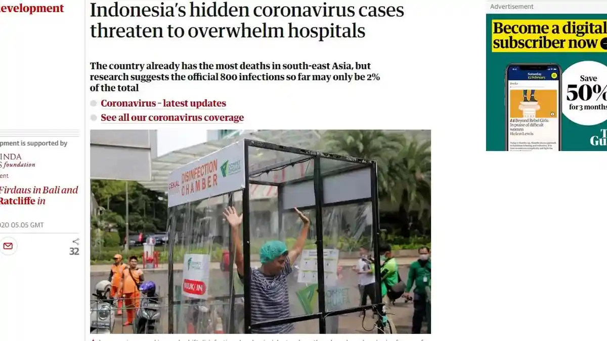 Media & Peneliti Asing Soroti Lonjakan Kasus Covid-19 Indonesia