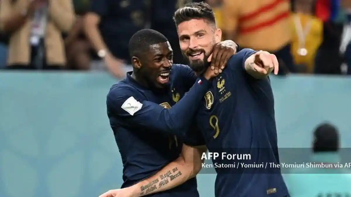Hasil Perancis vs Australia di Piala Dunia 2022 : Giroud & Mbappe Ukir Sejarah, Samai Henry & Zidane