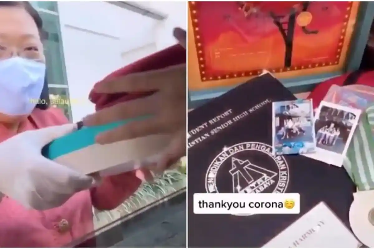 Viral Prosesi Kelulusan Siswa SMA Secara Drive Thru, Mengobati Rasa Kangen pada Sekolah