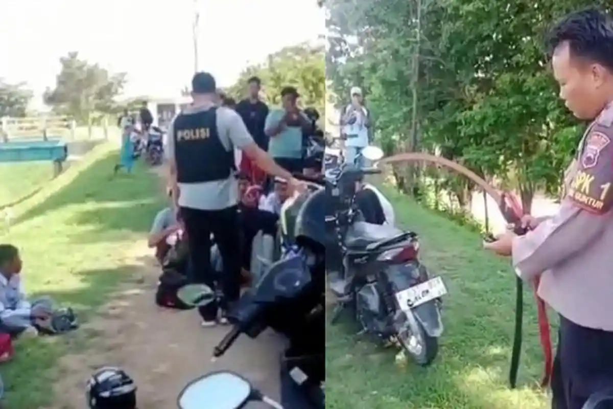 19 Pelajar Diamankan Polisi di Bendungan Guntur Demak, Didapati Bawa Celurit 1 Meter