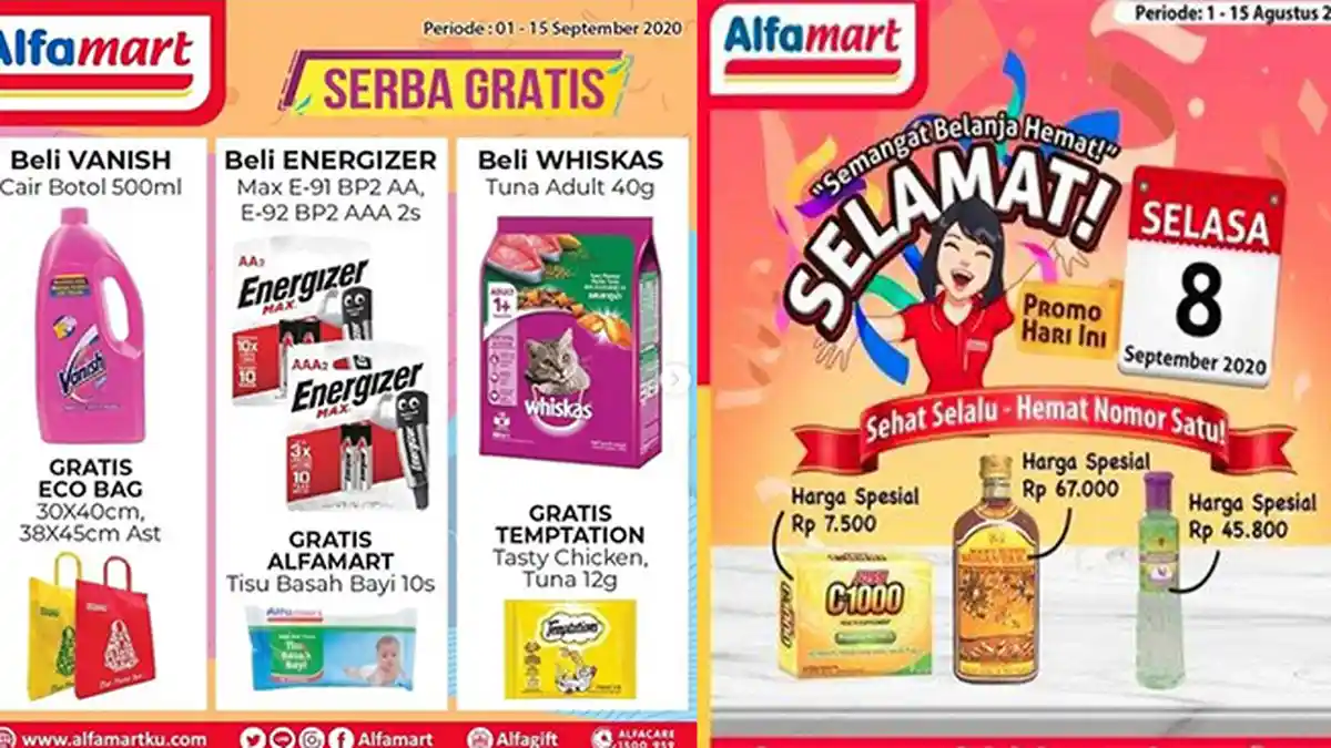 Katalog Promo Alfamart 8 September 2020, Ada Promo Selamat, Serba Gratis hingga Promo Hematku