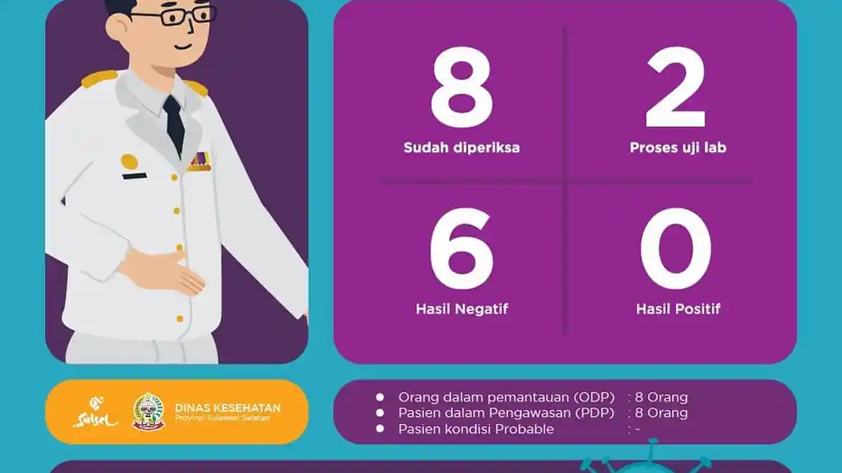 BREAKING NEWS: Sudah 76 Warga Diperiksa, 2 Menunggu Hasil, Kadiskes Sulsel: Belum Ada Positif Corona