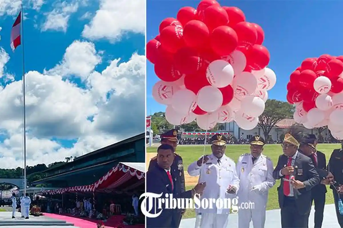 HUT Ke-80 RI, Pemprov Gelar Upacara di Lantamal XIV Sorong dan Launching Bandara Internasional DEO