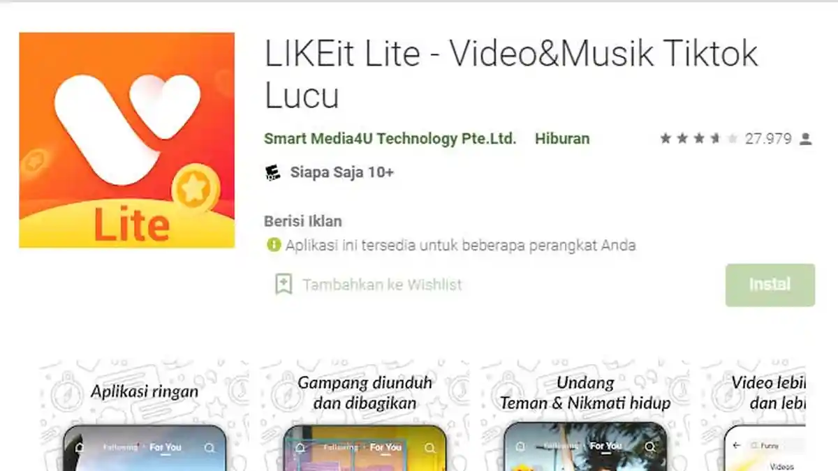 Cara Mengumpulkan Koin dari Aplikasi LikeIt Lite, Menonton Video Dapat 10000 koin dalam 1 hari