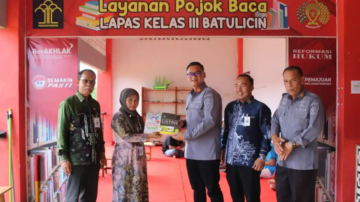 Belum Berjalan Sebulan, Pojok Baca Lapas Batulicin Dibantu Dispersip Tanbu