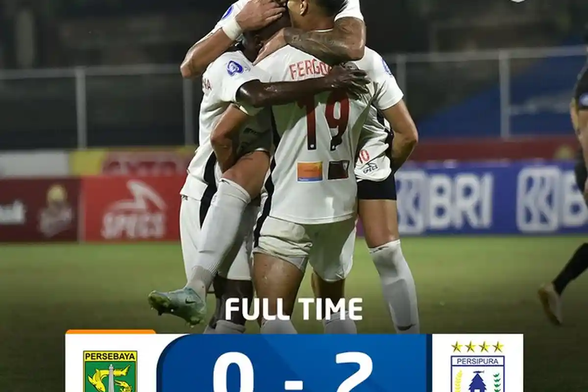 Fakta Menarik Hasil Persebaya vs Persipura- Taisei Tak Main, Persebaya Kalah, Yevhen Cetak 2 Gol