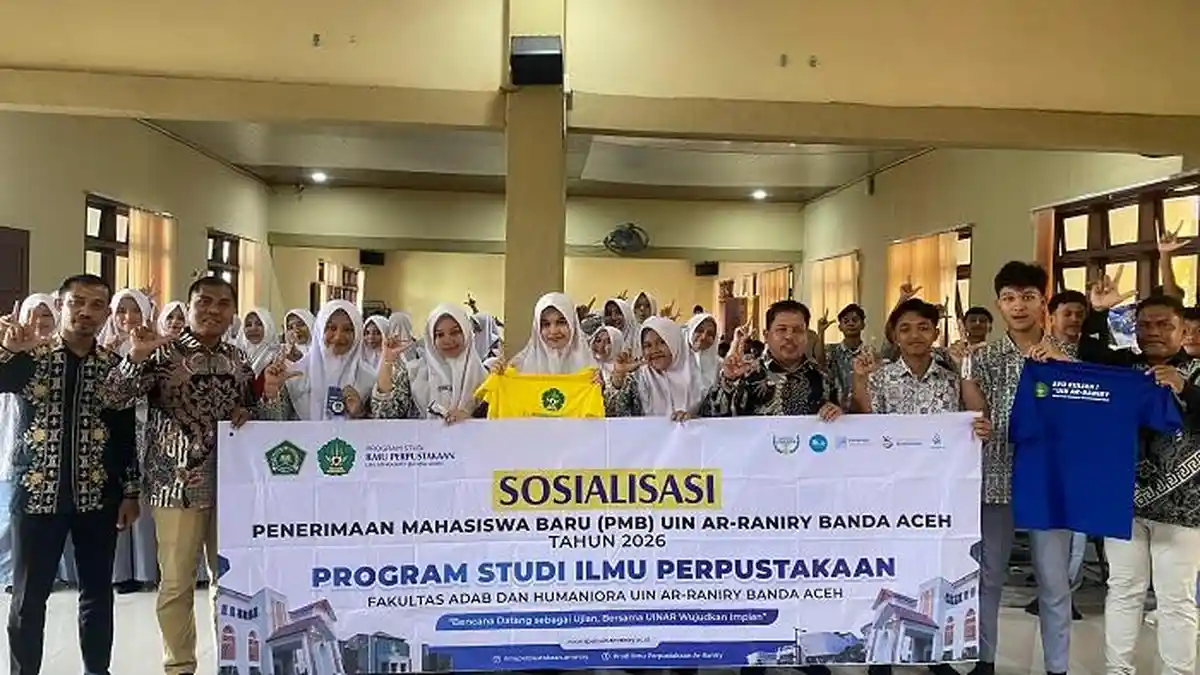 Prodi Perpustakaan UIN Ar-Raniry Sosialisasi PMB di SMAN 1 Lhoksukon