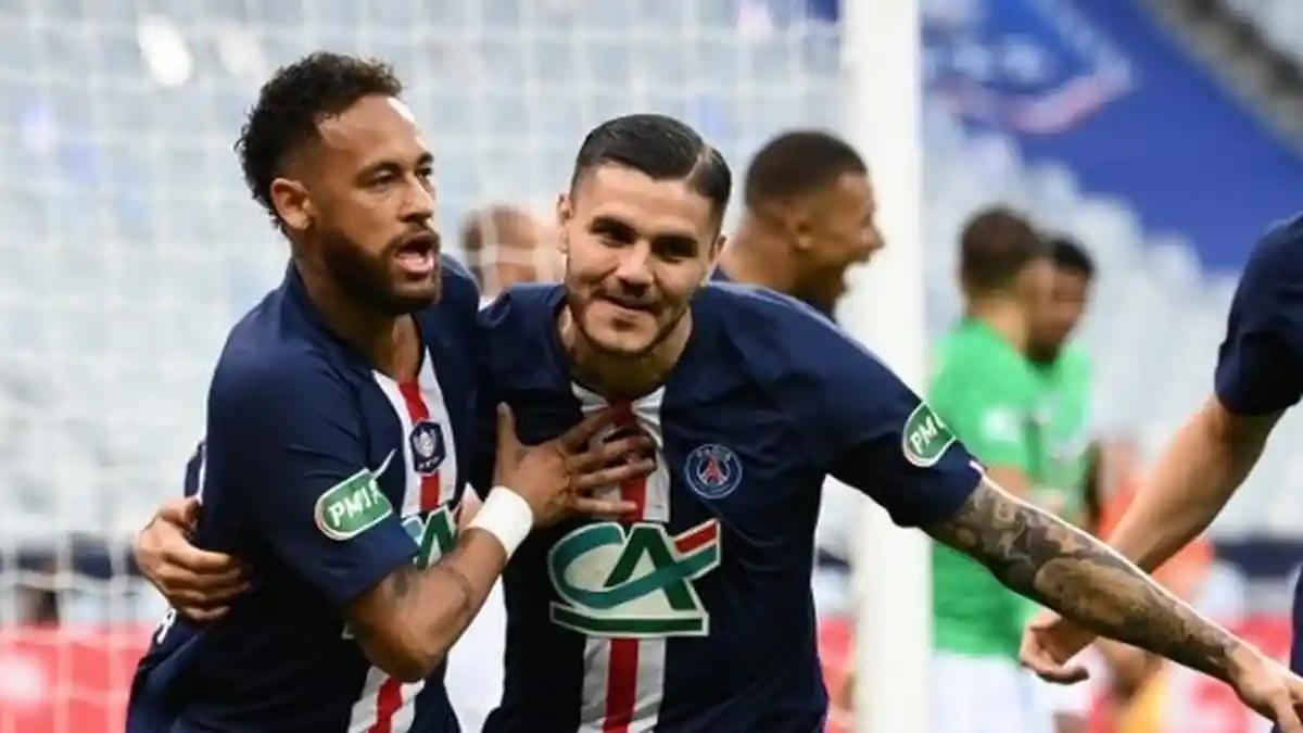 Mauro Icardi dan Neymar Bawa PSG Juara Piala Super Prancis, Benamkan Marseille 2-1