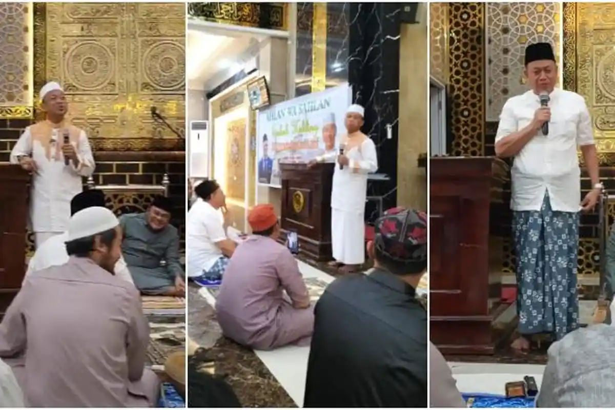 Ustadz Das'ad Latif Bagikan Hadiah Umrah ke Jamaah Masjid Nurul Ittihad Kalukuang