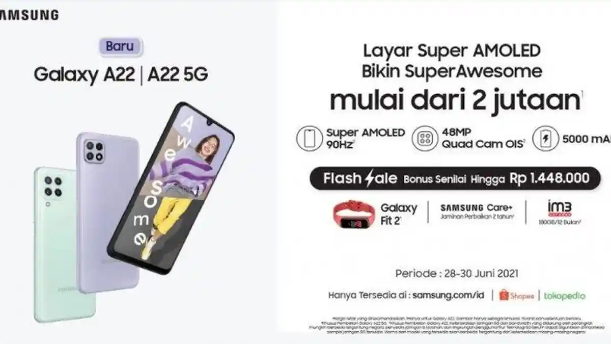 HP Samsung Galaxy A22 versi LTE Telah Resmi Meluncur, Ini Harga dan Spesifikasi Lengkapnya
