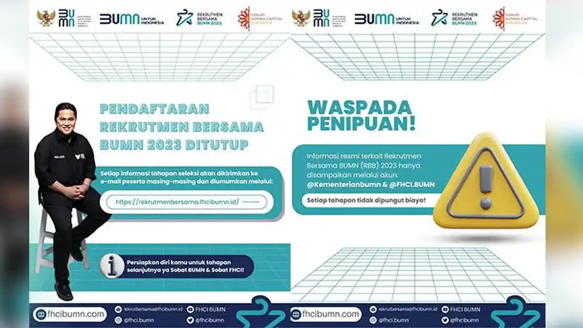 Jadwal Pengumuman Seleksi Administrasi Rekrutmen Bersama BUMN 1 Juni 2023
