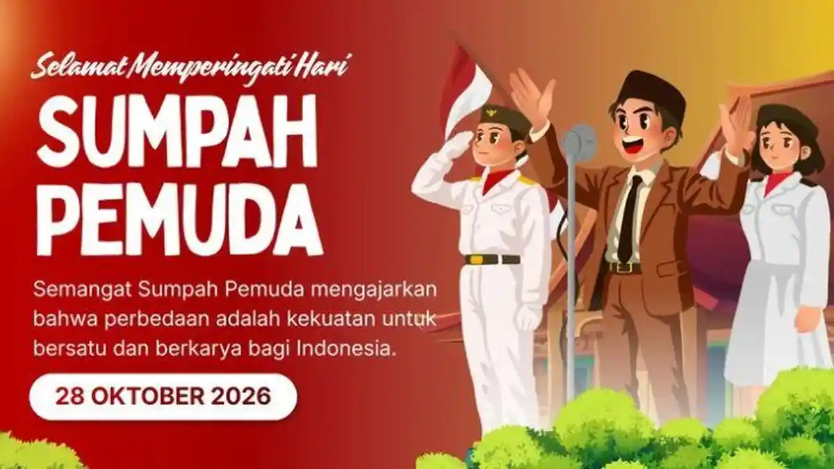 25 Poster Hari Sumpah Pemuda 2026 Bentuk Kartun, Bisa Dicetak dan ...