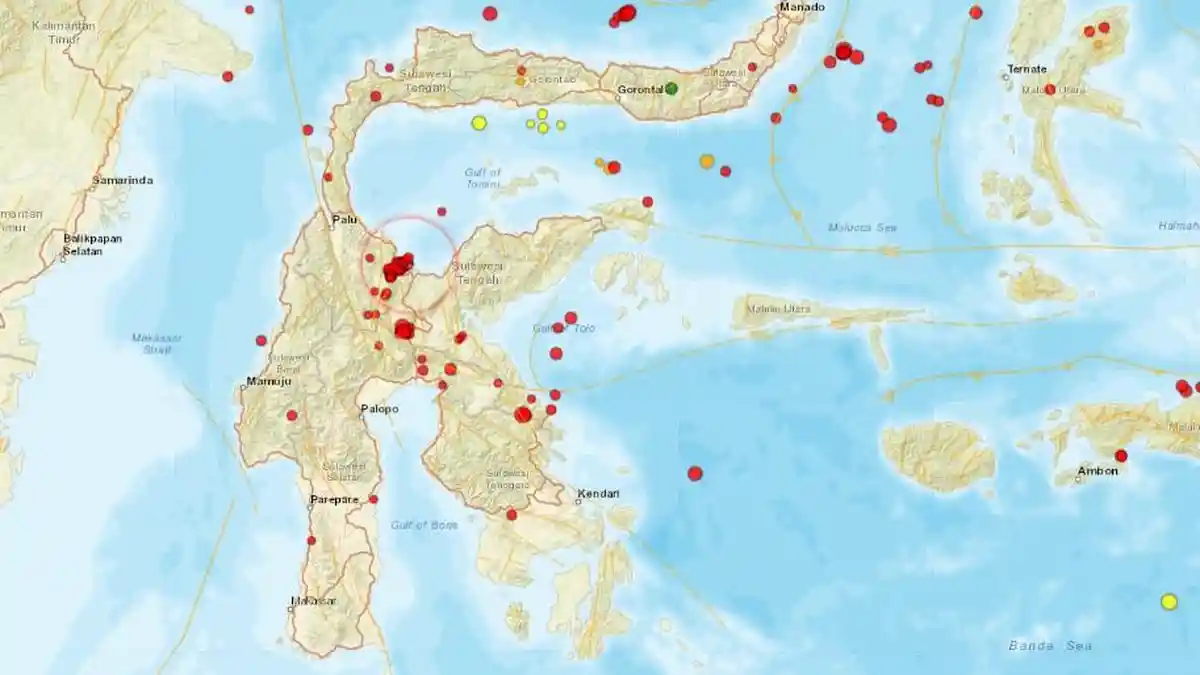 Gempa Bumi Magnitudo 2,0 Guncang Poso, Sulawesi Tengah, Kedalaman 20 Km