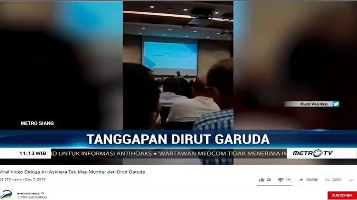 VIRAL Video Diduga Eks Dirut Garuda yang Ogah Mengundurkan Diri, Ini Statemen Menohok Erick Thohir