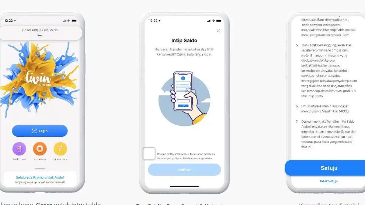 Cara Aktifkan Fitur Intip Saldo Di Mandiri Mobile Agar Tak Perlu Login Aplikasi