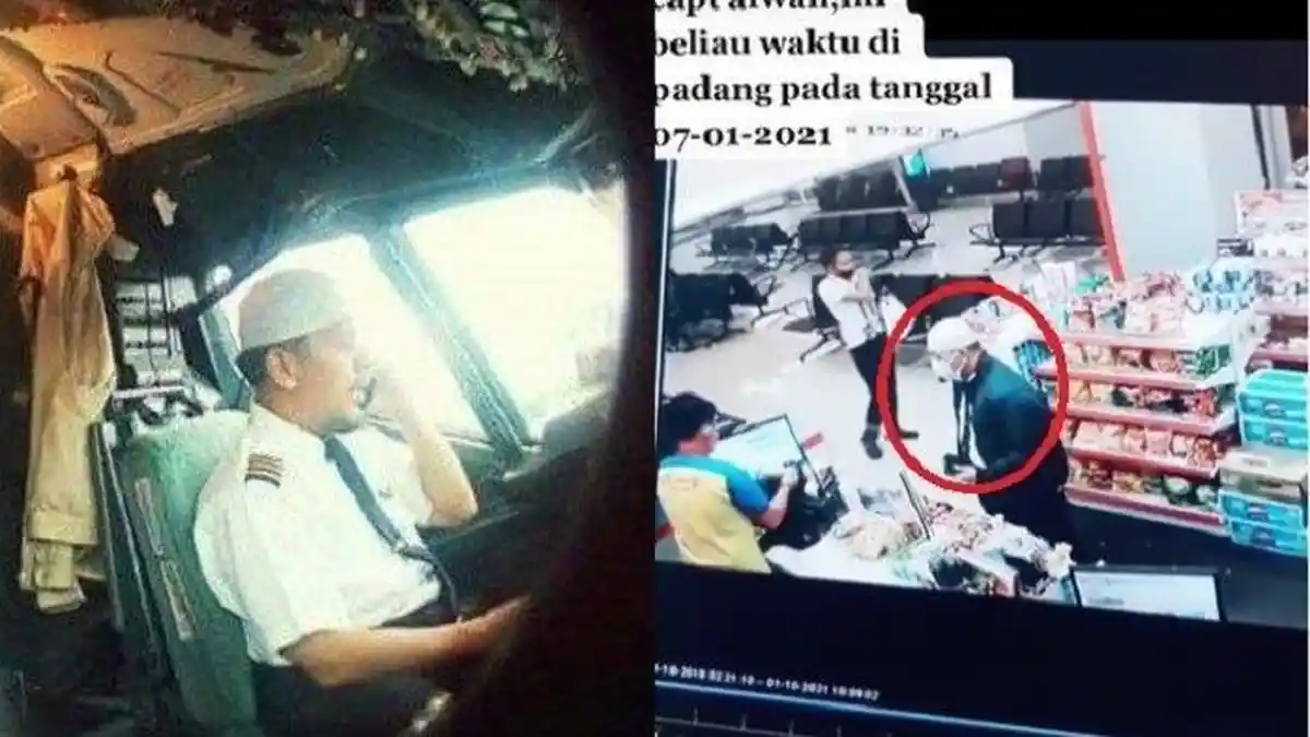 PESAWAT SRIWIJAYA AIR JATUH: CCTV Perlihatkan Pilot Sriwijaya Afwan Interaksi Pria Berpakaian Putih