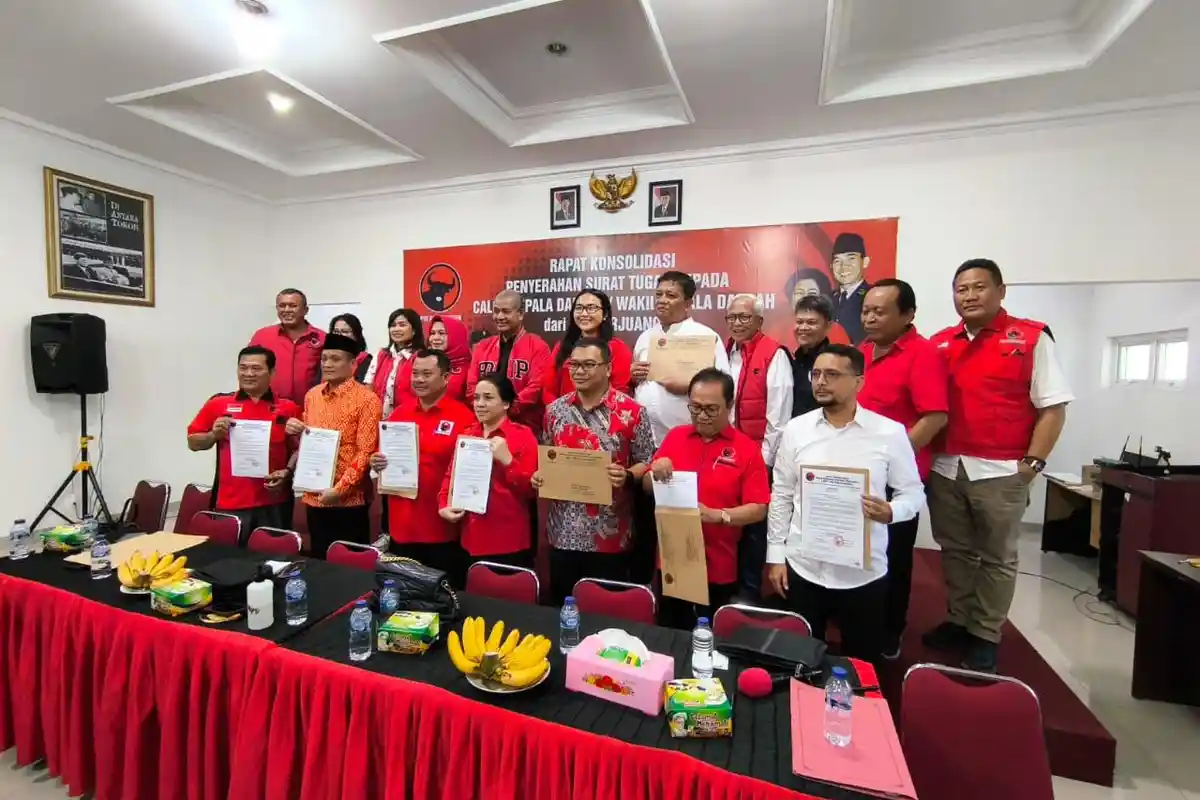 Daftar Nama 15 Bakal Calon Kepala Daerah di Sumut yang Telah Diberikan Surat Tugas oleh PDI-P