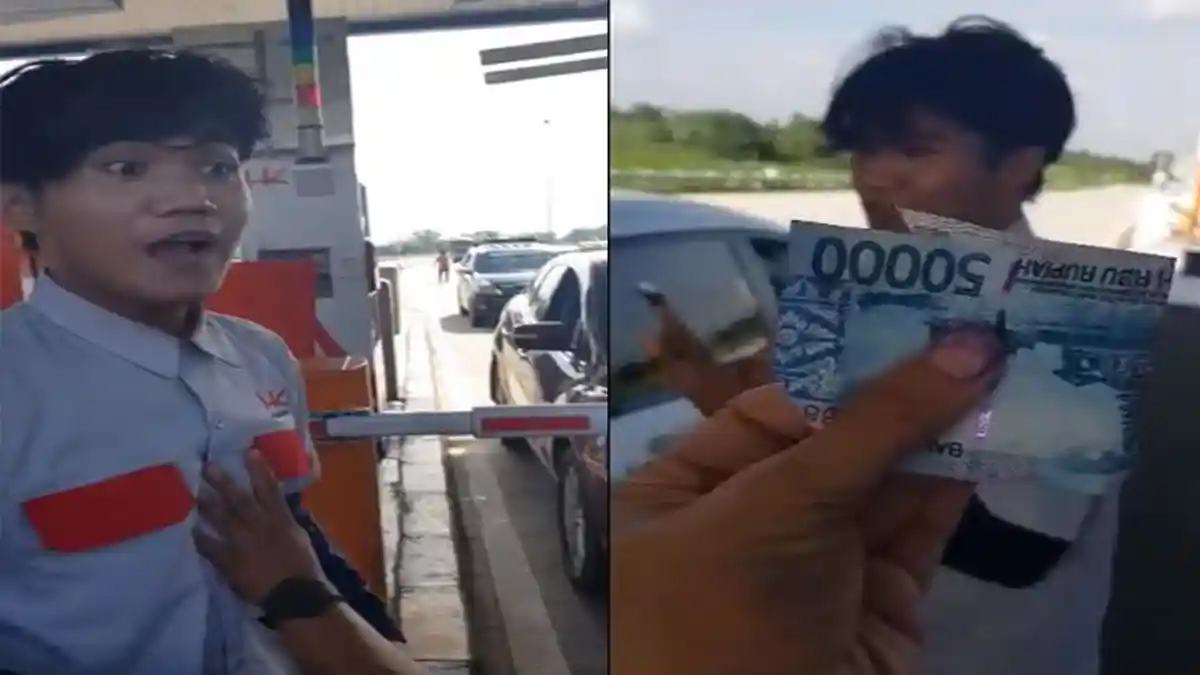 Viral Emak-emak Adu Mulut dan Terobos Gerbang Tol Karena Tak Mau Bayar Cash
