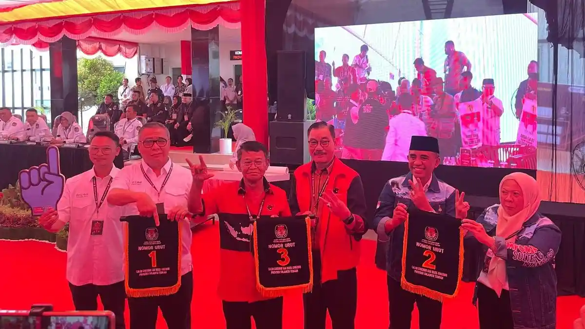 Hasil Pengundian Nomor Urut Paslon Pilgub Sulteng 2024: Beramal 1, Berani 2, Sangganipa 3