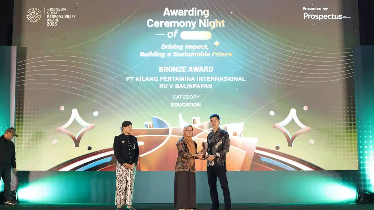 Usung Program KAPABEL, Kilang Pertamina Unit Balikpapan Raih ISRA Award 2025 di Bidang Pendidikan