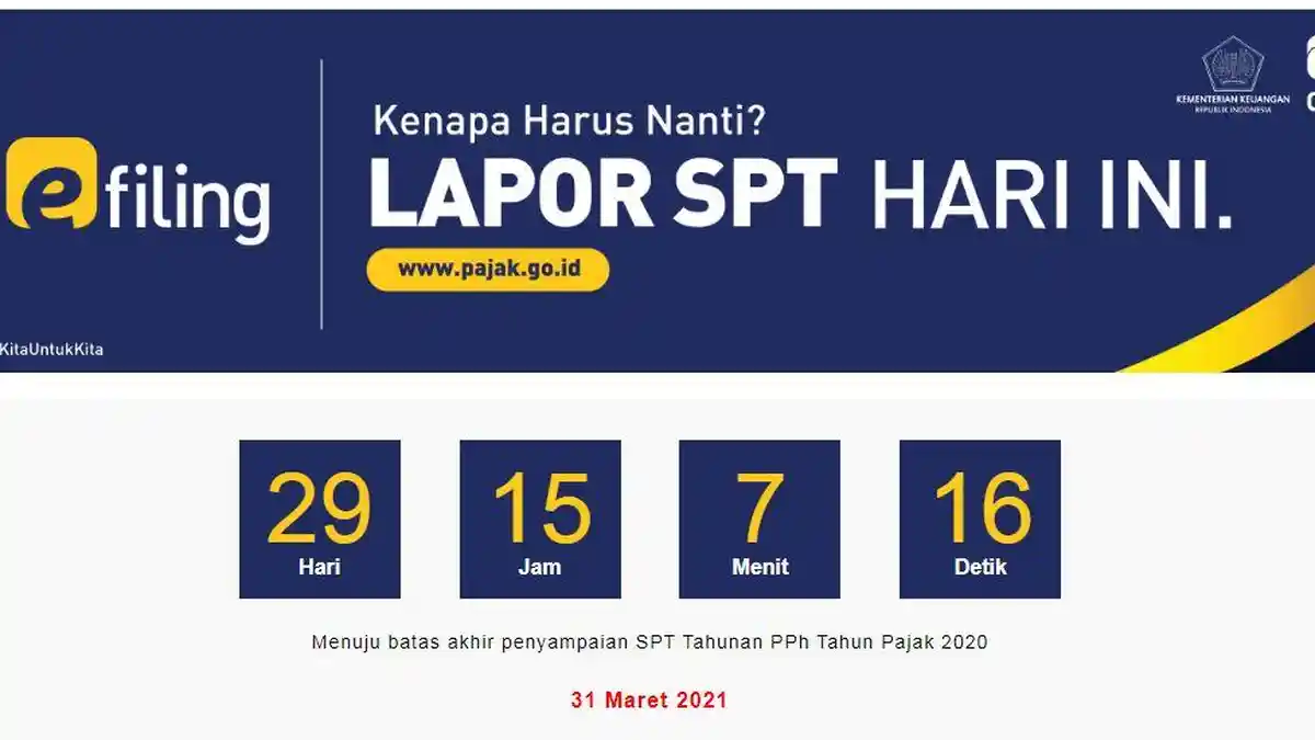 Cara Lapor SPT Tahunan Secara Online, Batas Akhir 31 Maret 2021