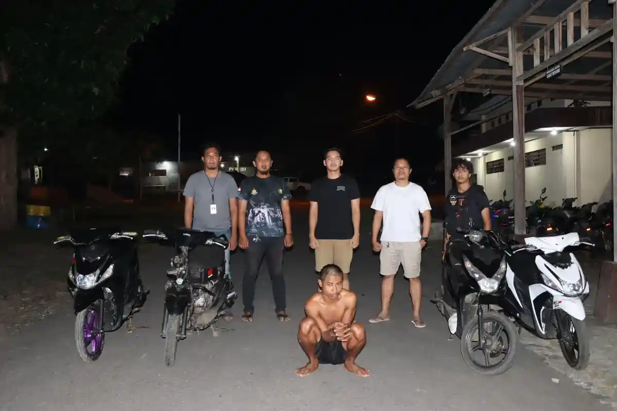Curi 4 Motor, Pria Berusia 19 Tahun di Halmahera Utara Diringkus Polisi