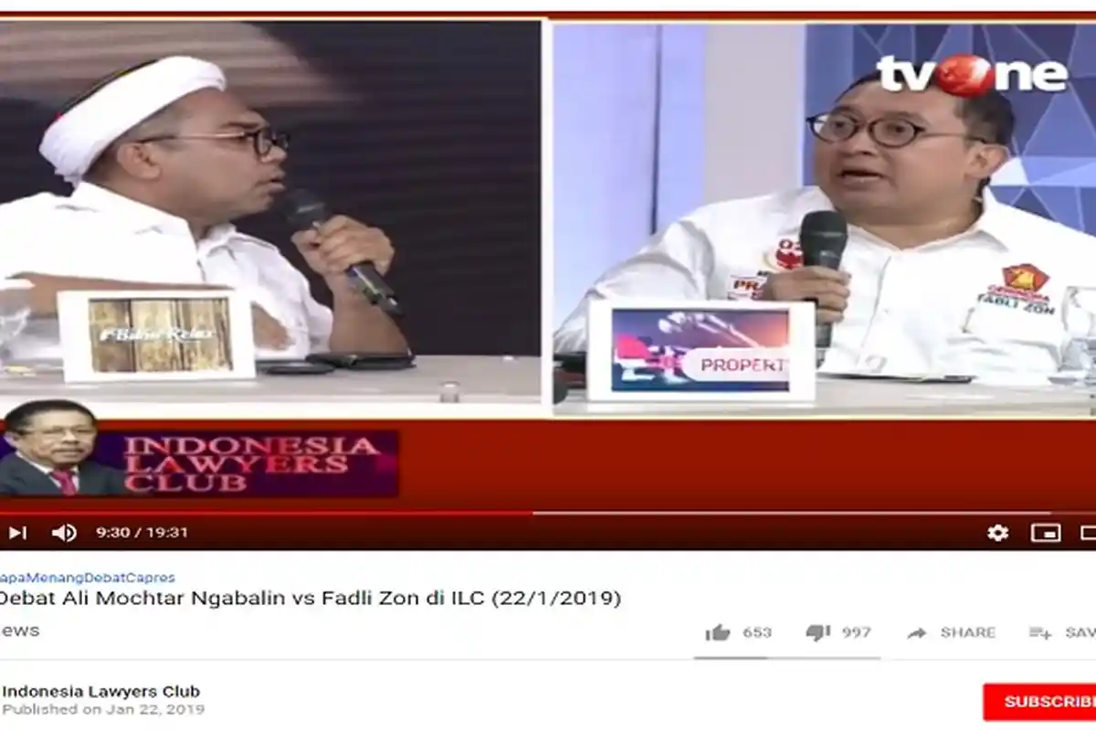 Berdebat dengan Fadli Zon di ILC, Ali Ngabalin: Kok Cemburu Banget Jokowi Angkat Aku Jadi Pejabat