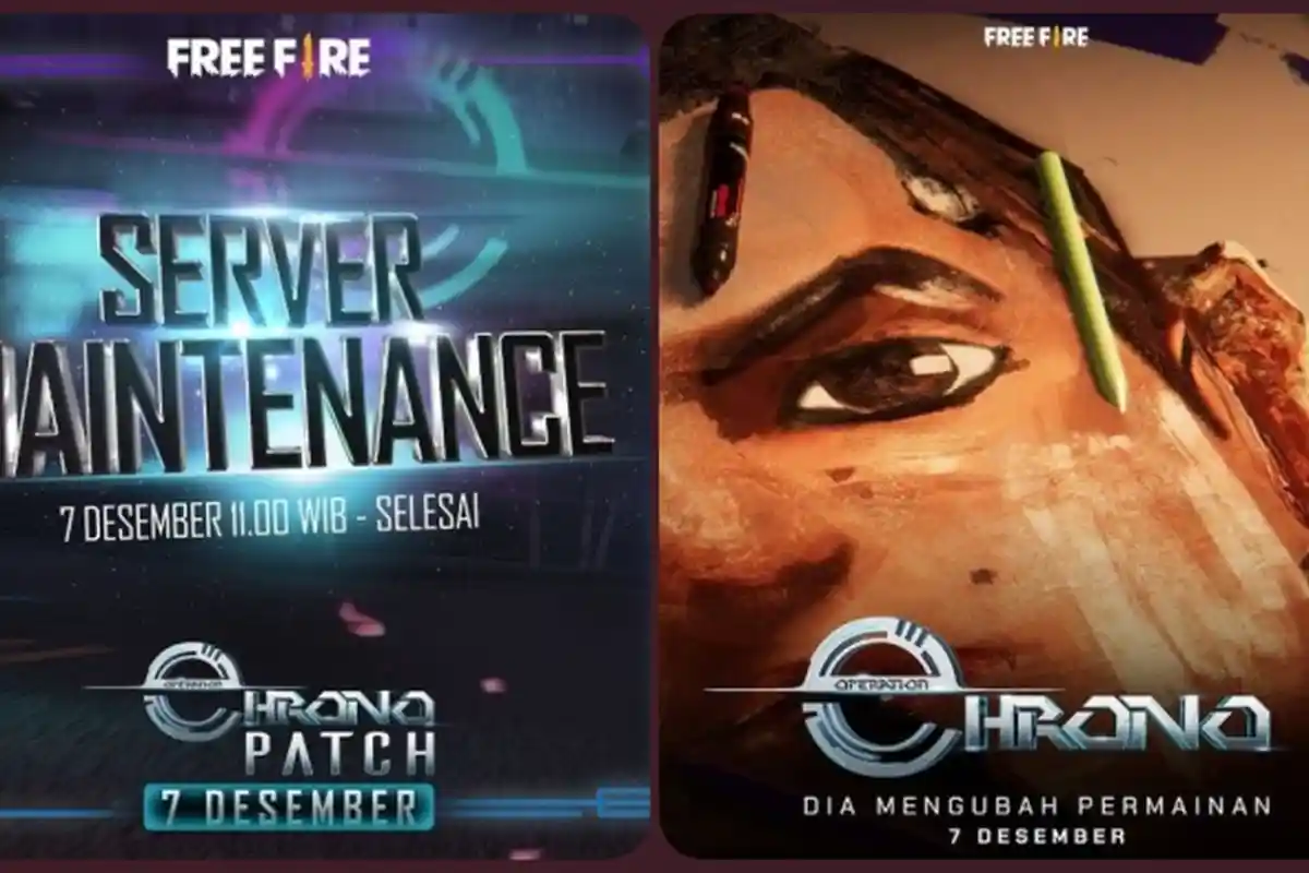 Free Fire Maintenance Server 7 Desember Pukul 11.00 WIB, Operation Chrono, Kode Redeem FF Terbaru